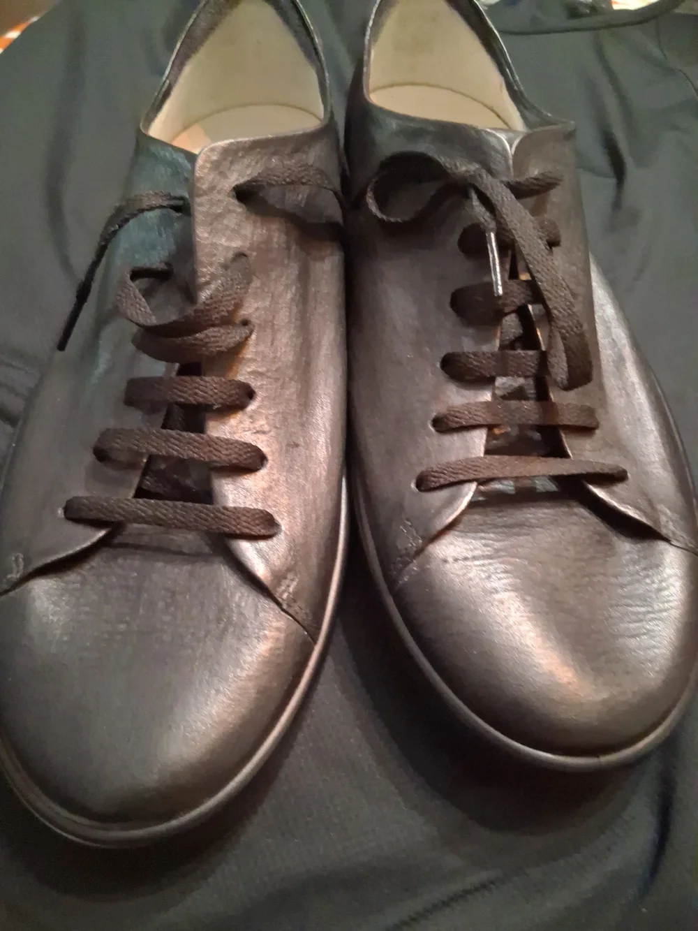ECCO BlackPremium Leather Lace-Up Sneakers The Last Conspiracy